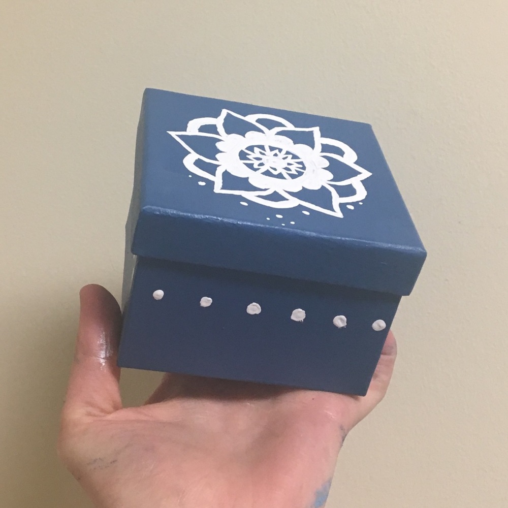 Original Artwork Mandala Storage Jewelry Box